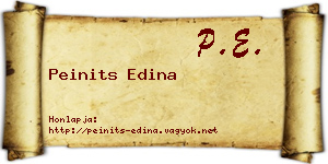 Peinits Edina névjegykártya
